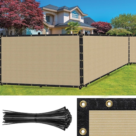 Sealtech Ultra Heavy Duty 200 GSM Privacy Fence Beige8X50 NonRecycled Polyethylene Cable Zip Ties ST-205-8X50